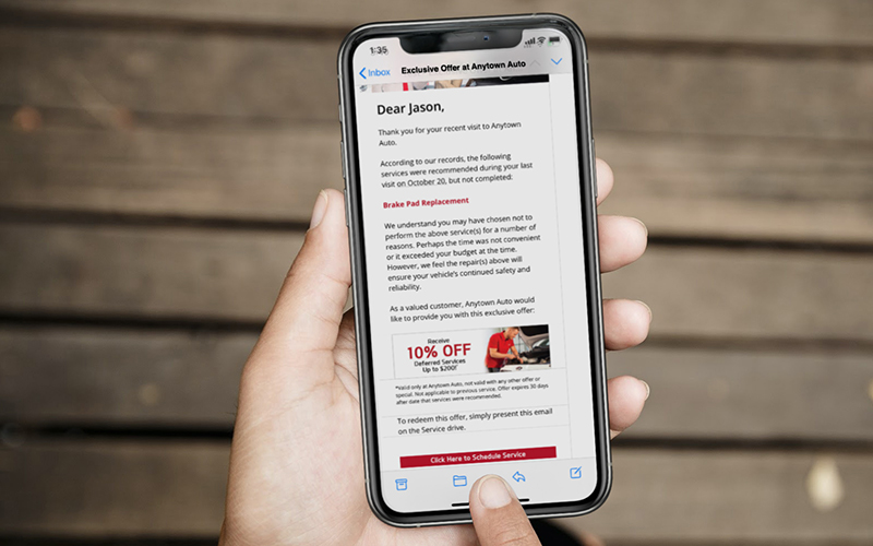 Customer Using Mobile Service Scheduling