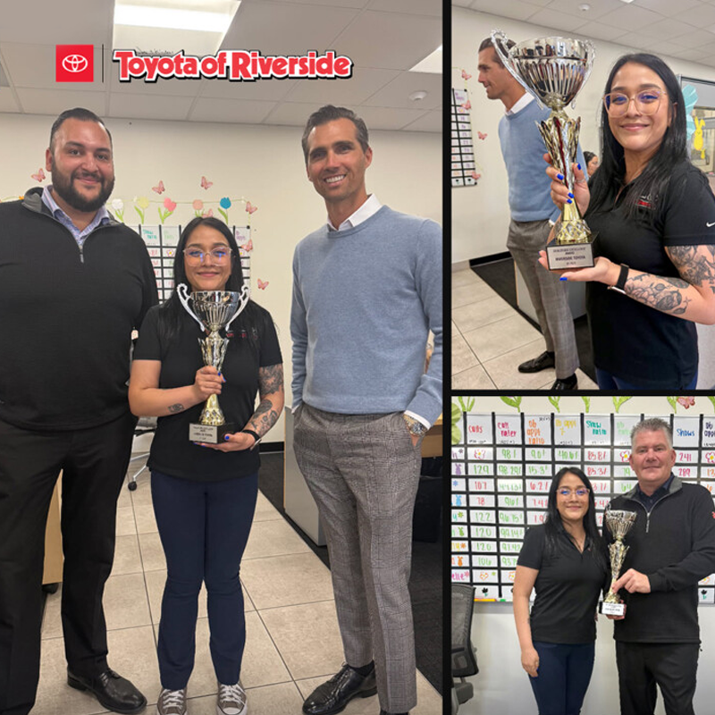 Dealer Award of Excellence presented to Toyota of Riverside team