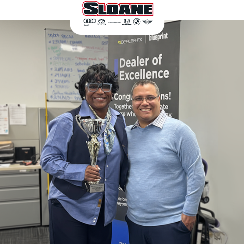 Dealer Award of Excellence presented to Toyota of Riverside team
